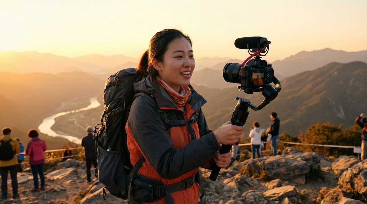 情侣自拍旅行视频分享